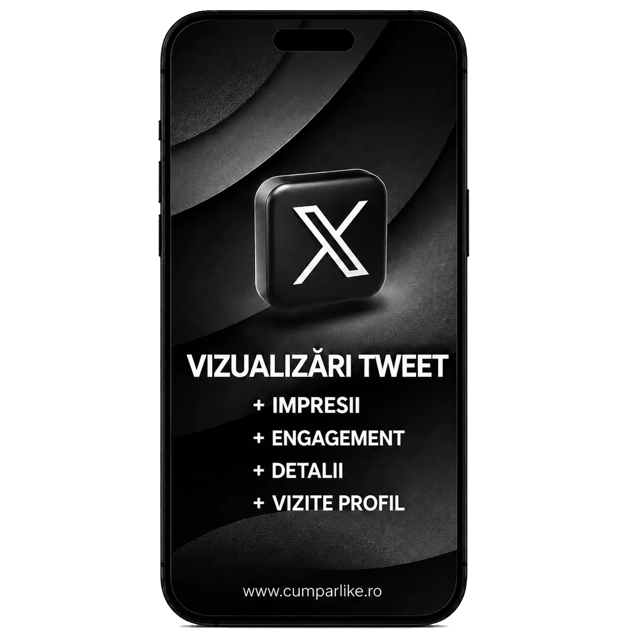 Vizualizări Tweet + Impresii + Engagement + Detalii + Vizite Profil X (Twitter) 1 Vizualizări Tweet